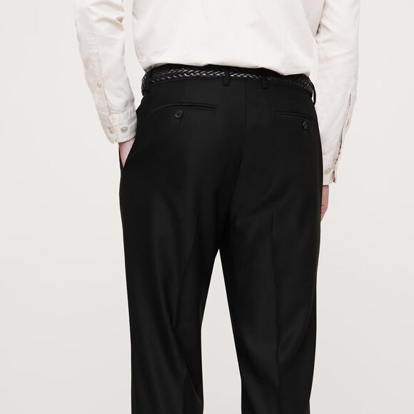 NWT $200 Mens 33 x 30 Black Banana Republic Signature Italian Hopsack Suit Pants - Picture 2 of 8
